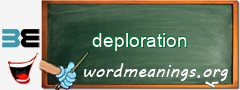 WordMeaning blackboard for deploration